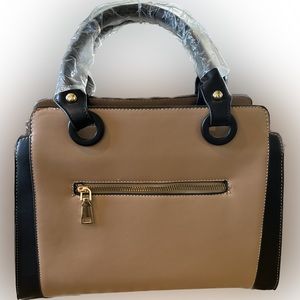 Handbag Crossbody Bag Tan Black with straps, dustbag AND wallet purse (w straps)